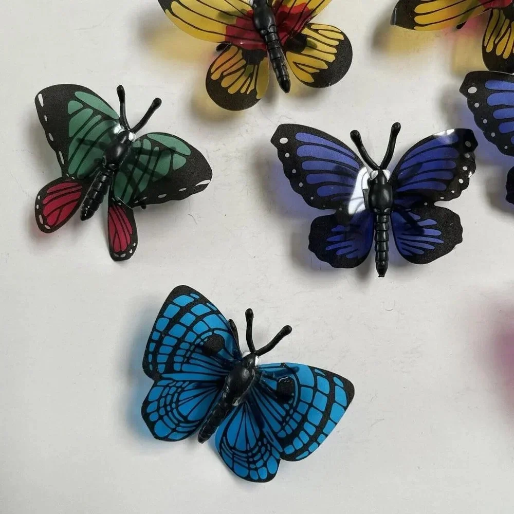 Plastic Butterfly Monarch Insect 10 Pieces Arts Crafts Garden Home Decor Learn